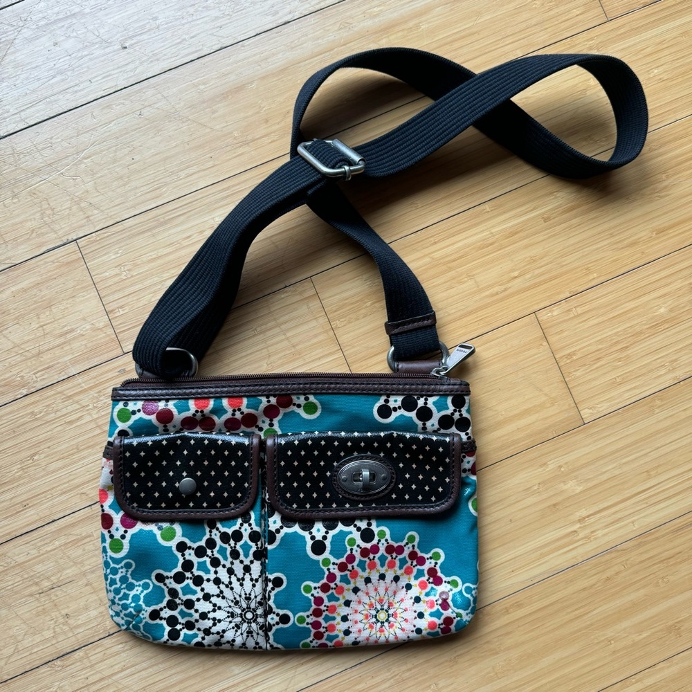 Stylish Multicolor Fossil Crossbody Bag